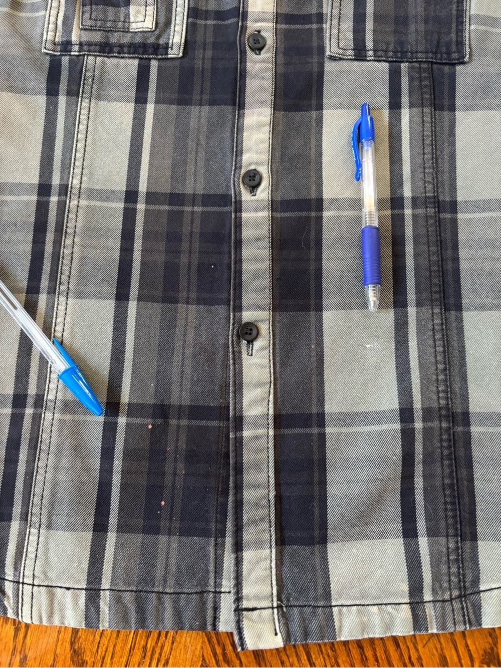 H&M DIVIDED Olive Plaid Western Utility Streetwear 100% Cotton Button-down Shirt - Picture 16 of 16
